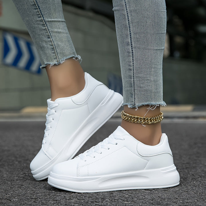 Dame sneakers med snørelukning