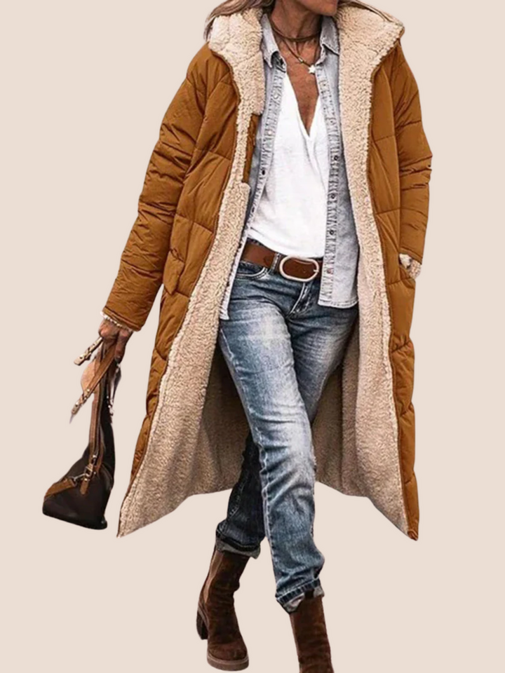 Lang vinterfrakke til kvinder