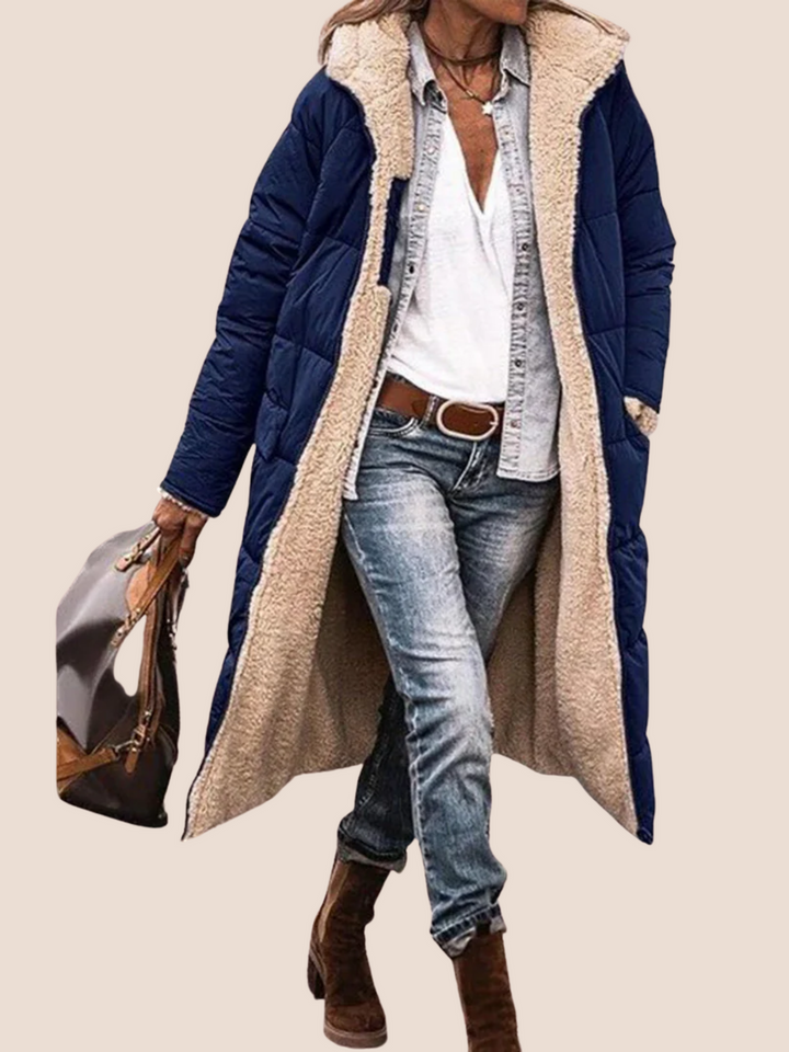 Lang vinterfrakke til kvinder