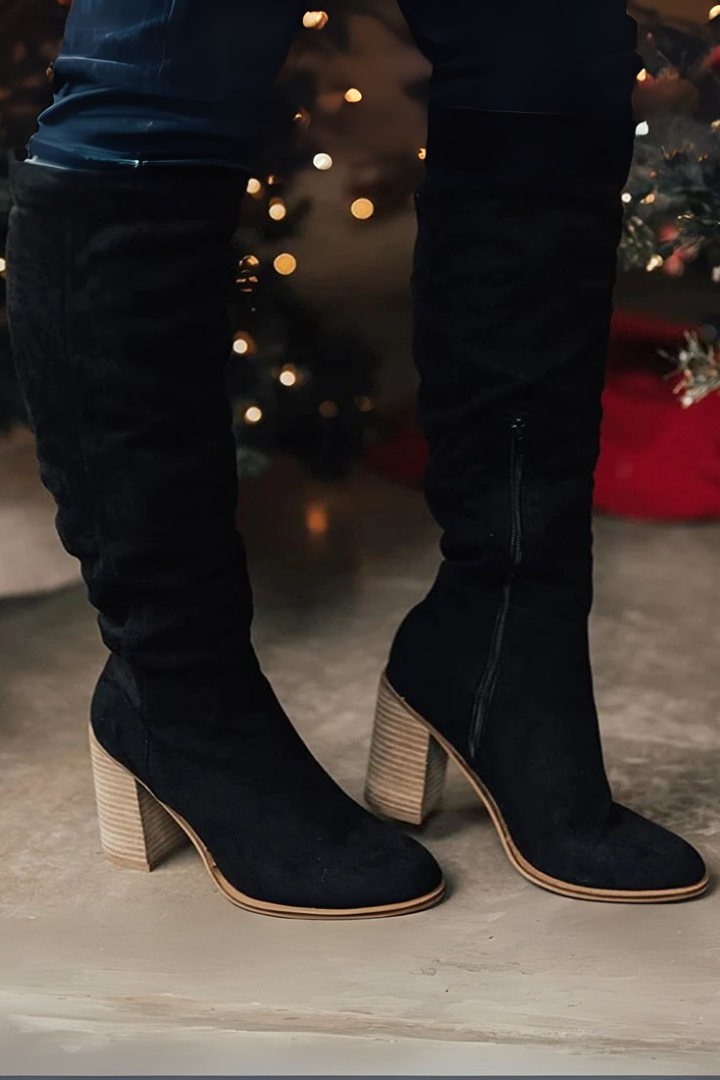 høje støvler med lynlås