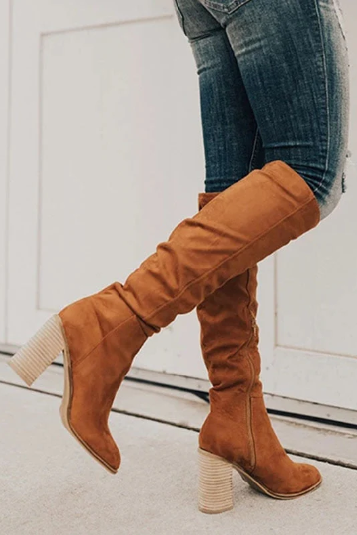 høje støvler med lynlås