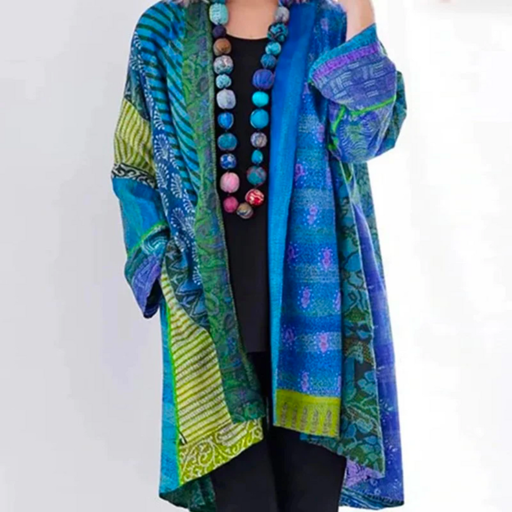Mønstret dame kimono cardigan