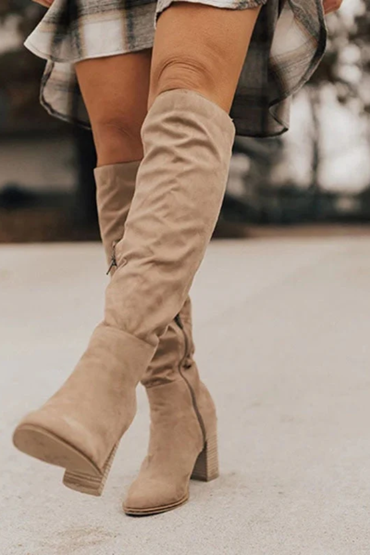 høje støvler med lynlås