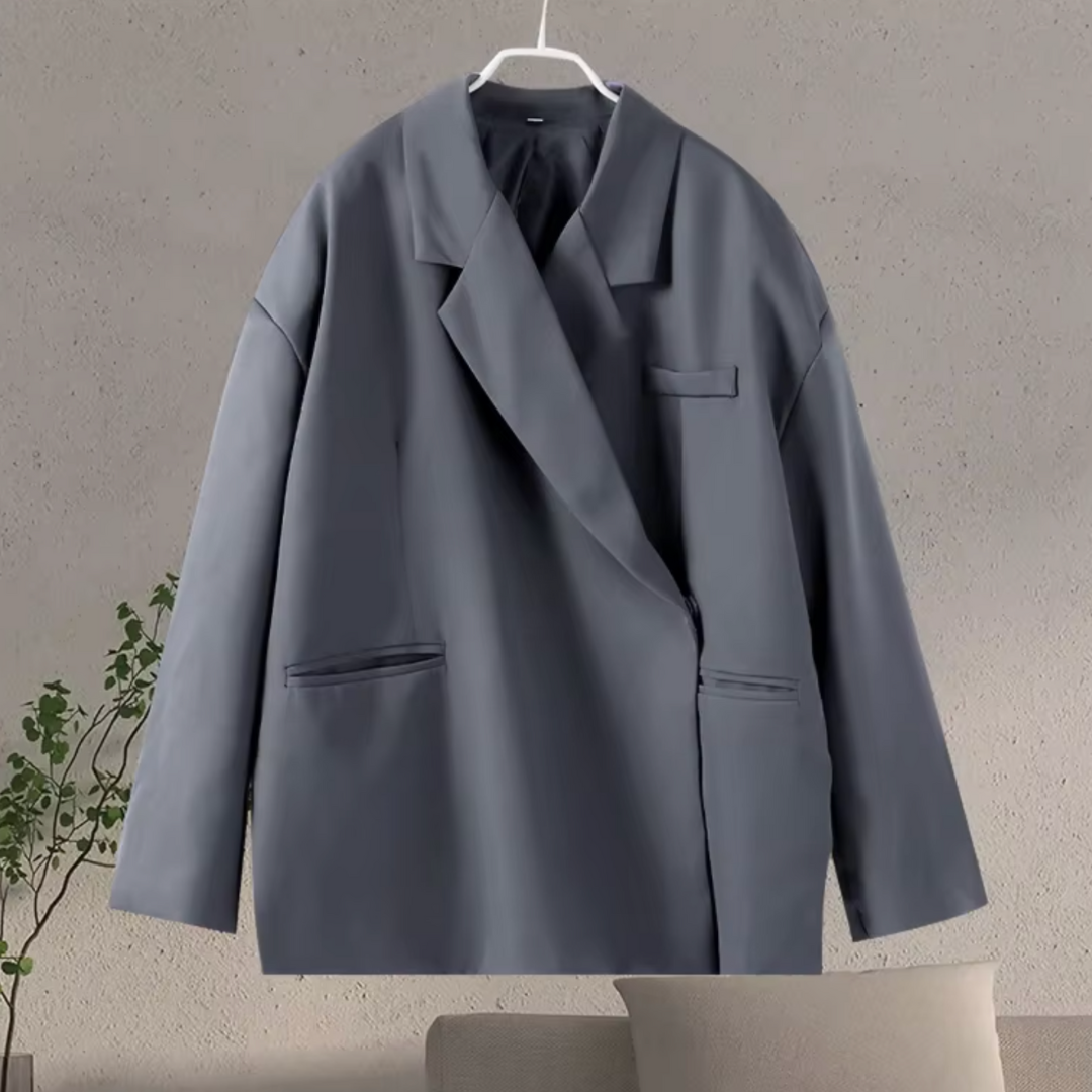 Oversized dame blazer med klassisk snit