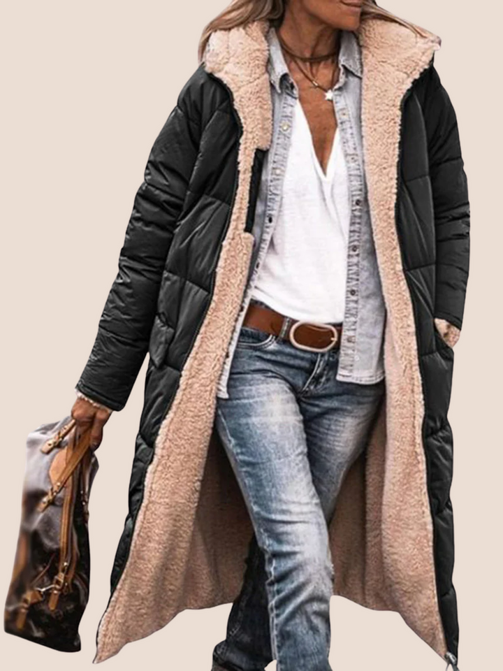 Lang vinterfrakke til kvinder