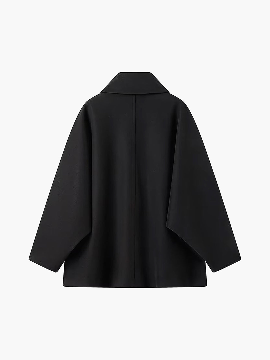 Kort damefrakke med revers og oversized pasform