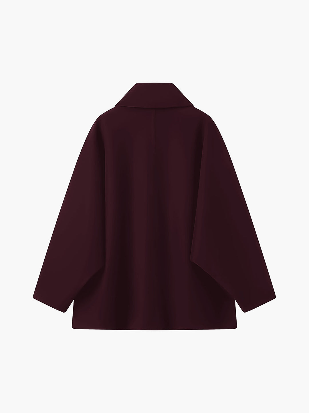 Kort damefrakke med revers og oversized pasform