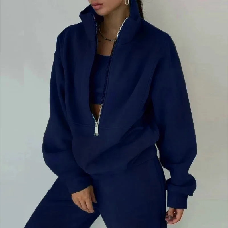 Sæt dame afslappet to delt outfit med løs pasform