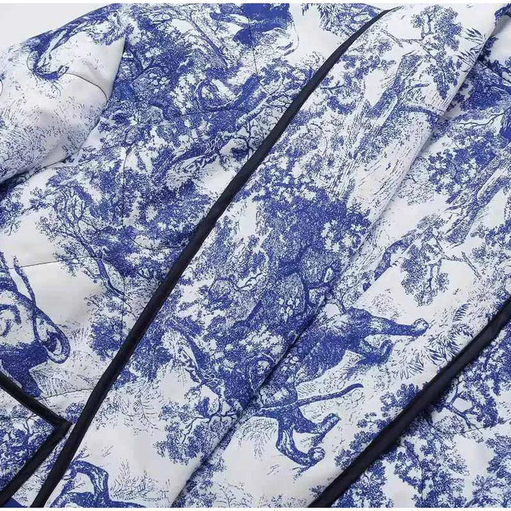 Kort damejakke med mønster