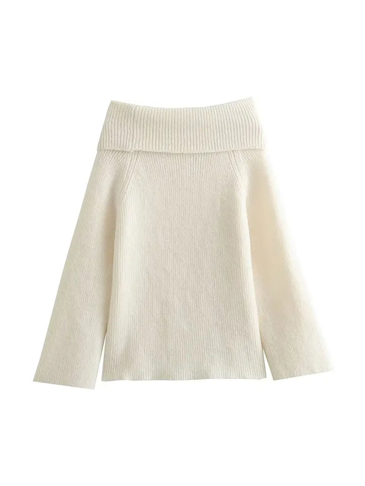 Offshoulder strikbluse til kvinder