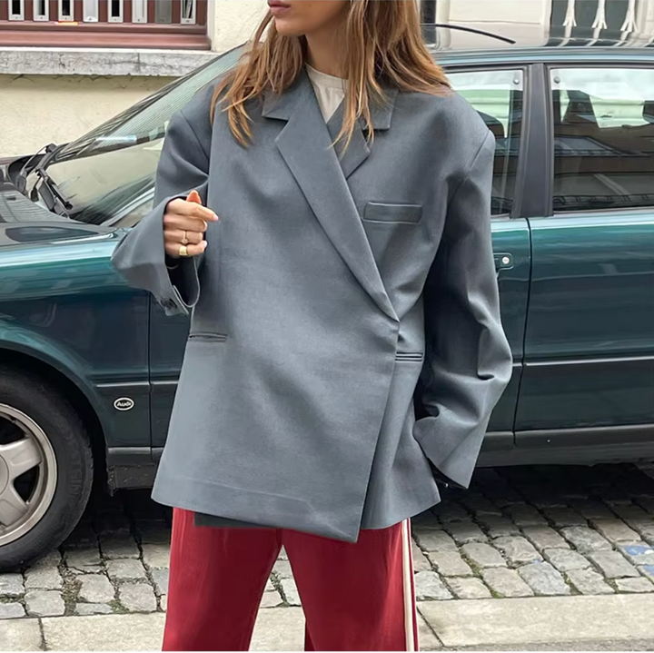 Oversized dame blazer med klassisk snit