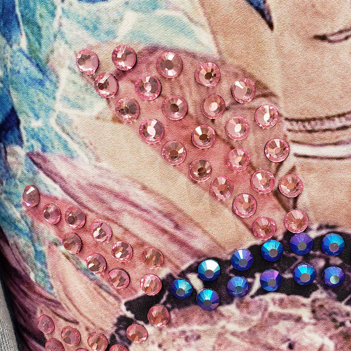 Overdimensioneret jakke til kvinder med blomstermotiv