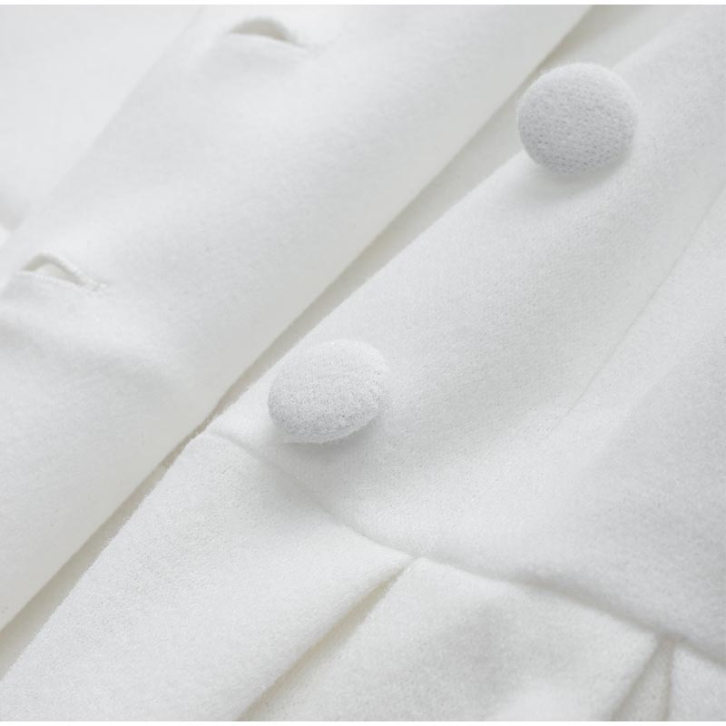 Lang damefrakke med slids foran