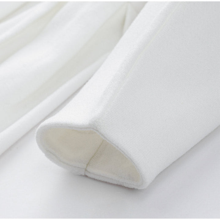 Lang damefrakke med slids foran