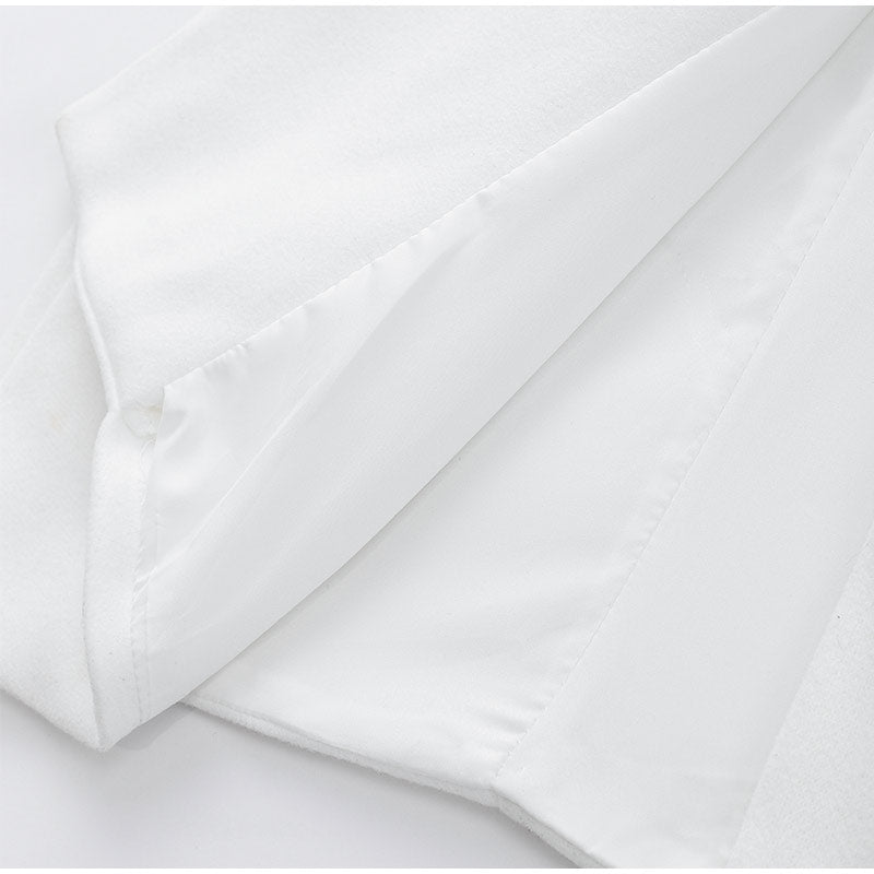 Lang damefrakke med slids foran