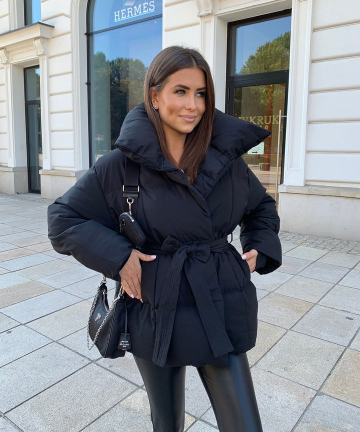 Dame vinterjakke med justerbar talje