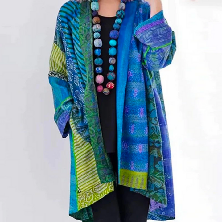 Mønstret dame kimono cardigan