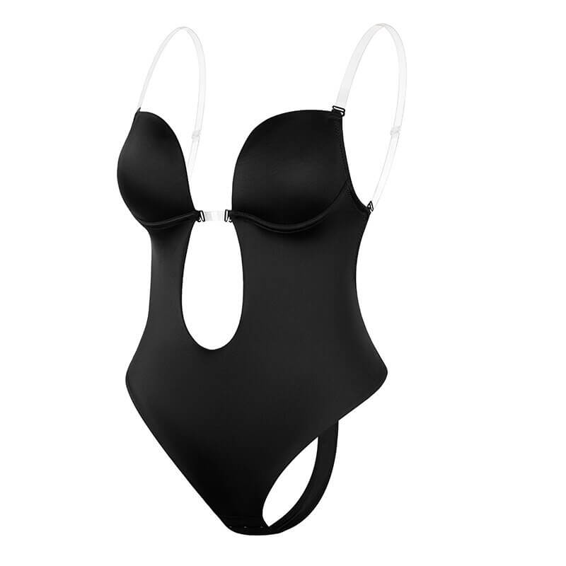 Dyb V-hals rygløs bodyshaper