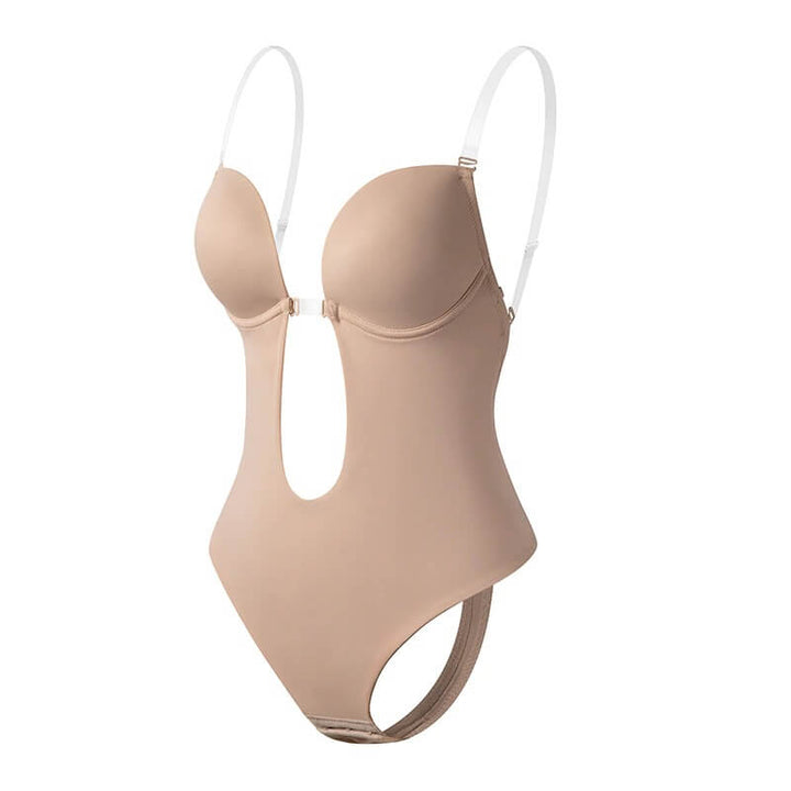 Dyb V-hals rygløs bodyshaper