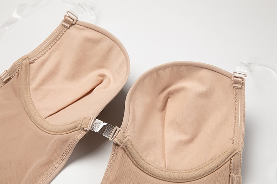 Dyb V-hals rygløs bodyshaper
