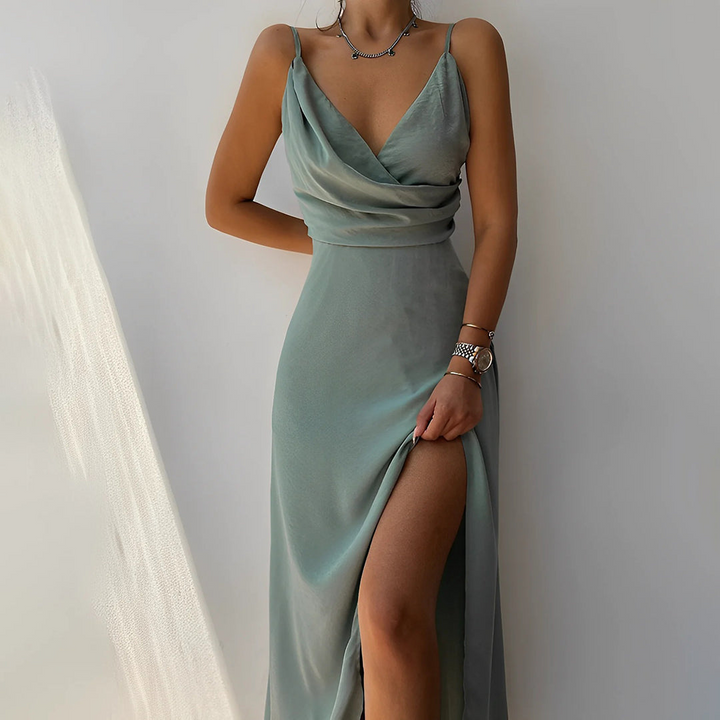 Kvinders Elegant Smigrende Glimmerkjole | Maxi