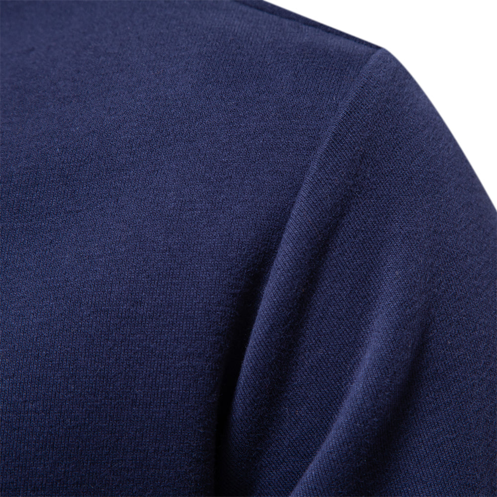 Herre sweater – polo pullover med krave