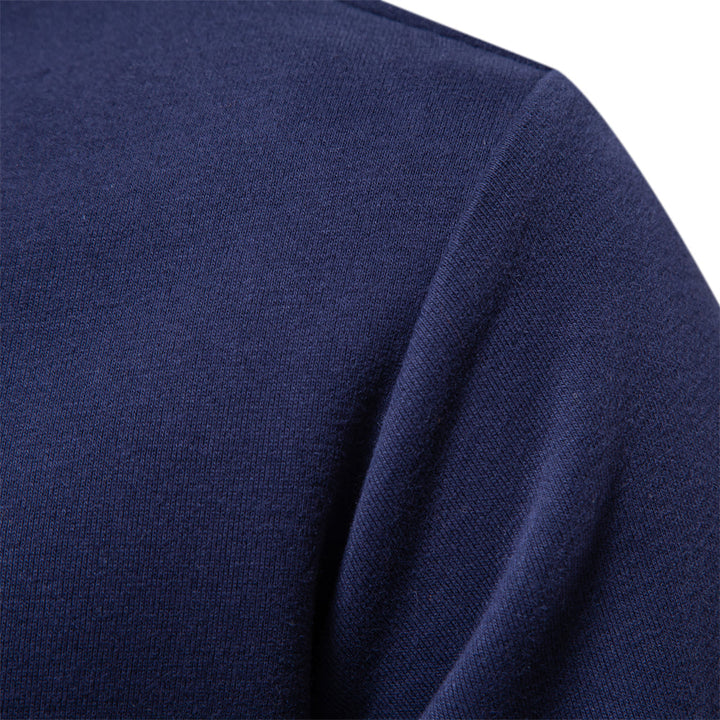Herre sweater – polo pullover med krave