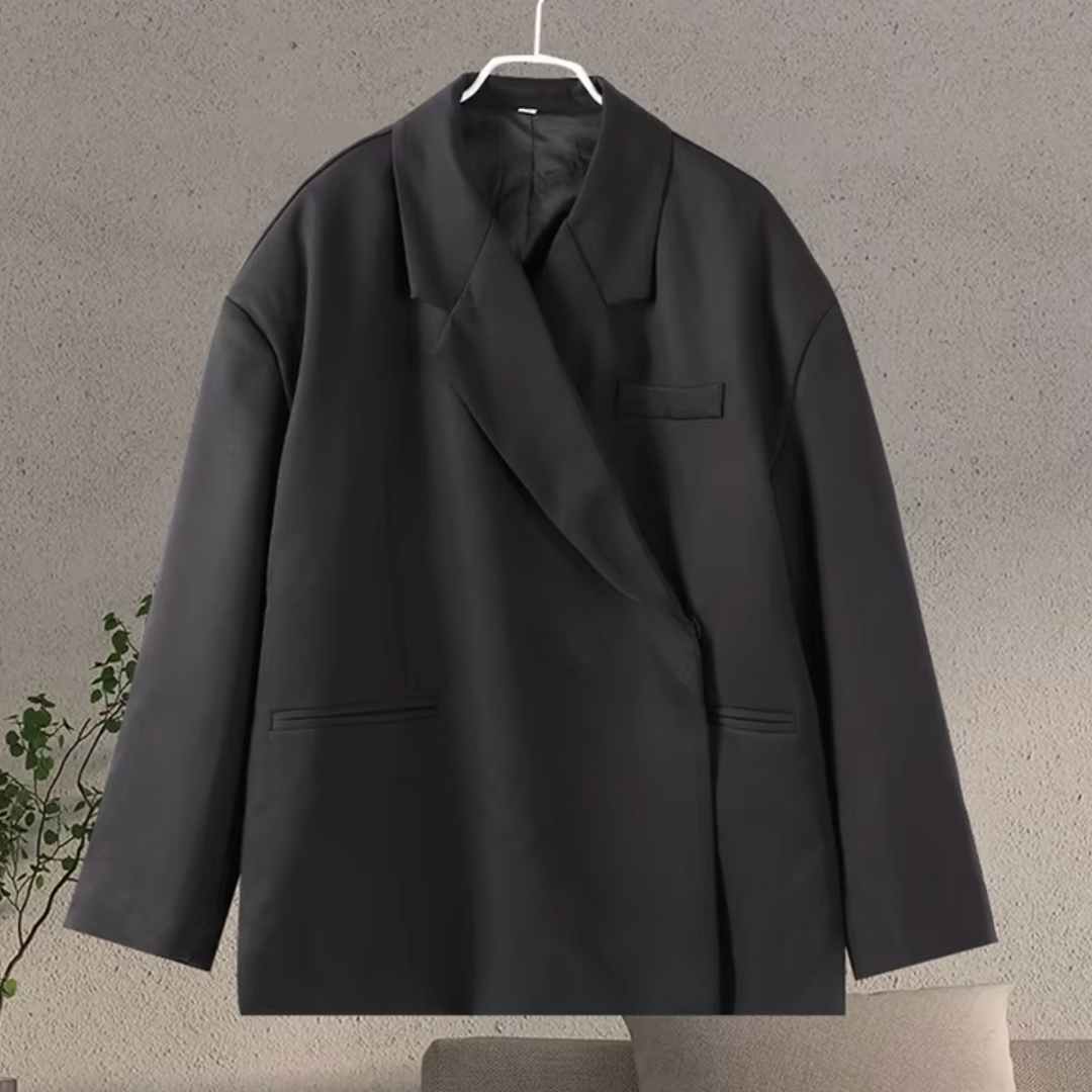 Oversized dame blazer med klassisk snit