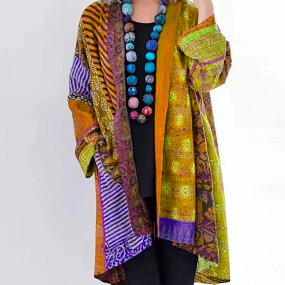 Mønstret dame kimono cardigan