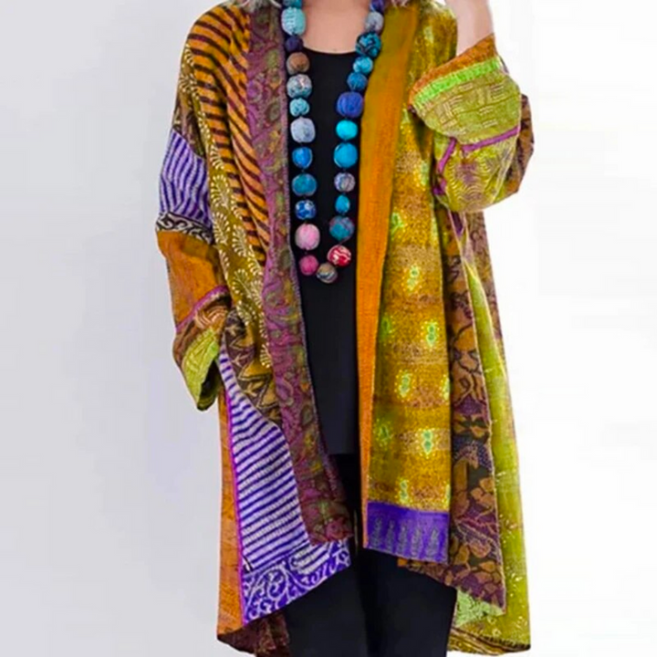 Mønstret dame kimono cardigan