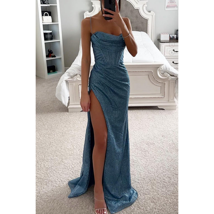 Kvinders Elegant Glitrende Korsetkjole | Maxi