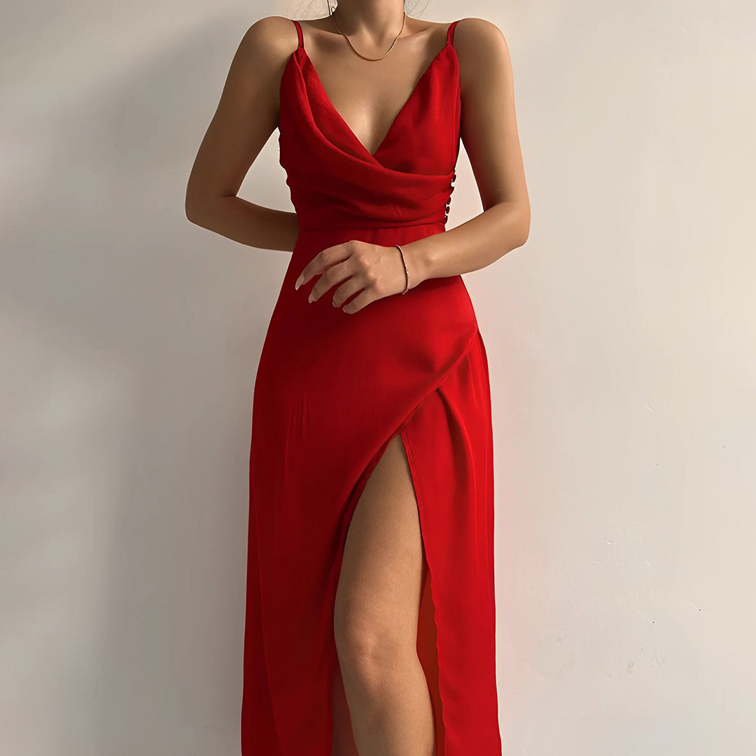 Kvinders Elegant Smigrende Glimmerkjole | Maxi