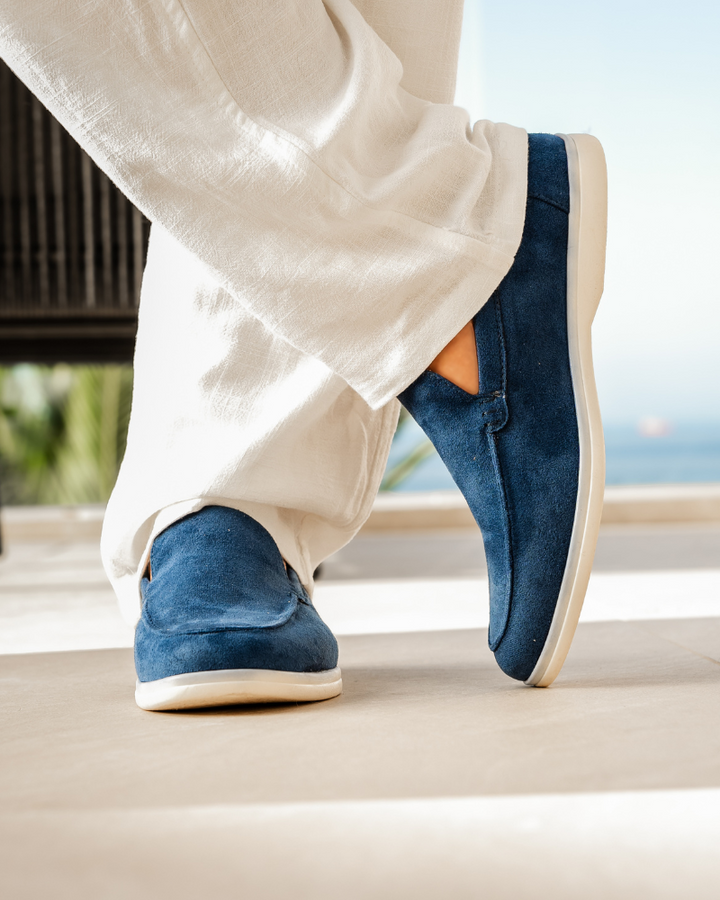 Herre loafers slip-on med lys sål