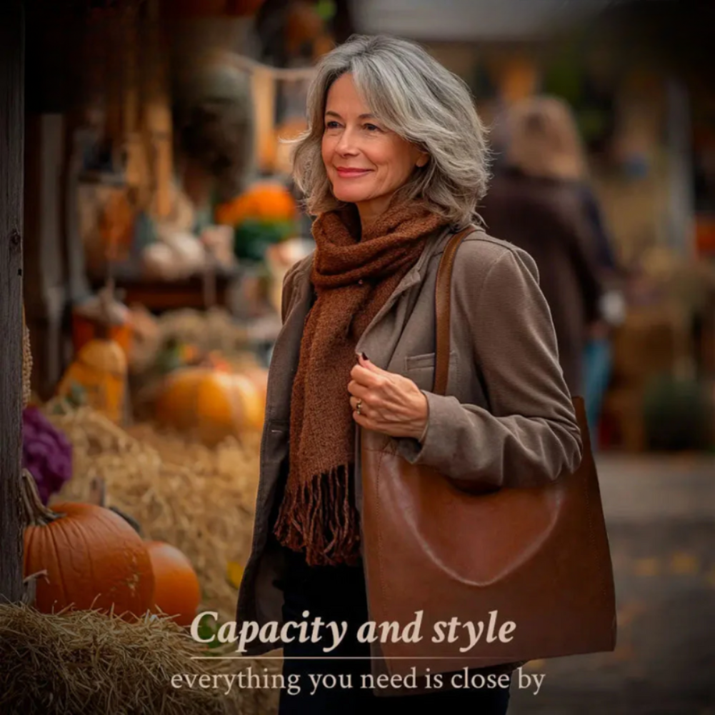 Dame Taske Klassisk – Brun, Sort Shopper Tote Med Tidløs Karakter