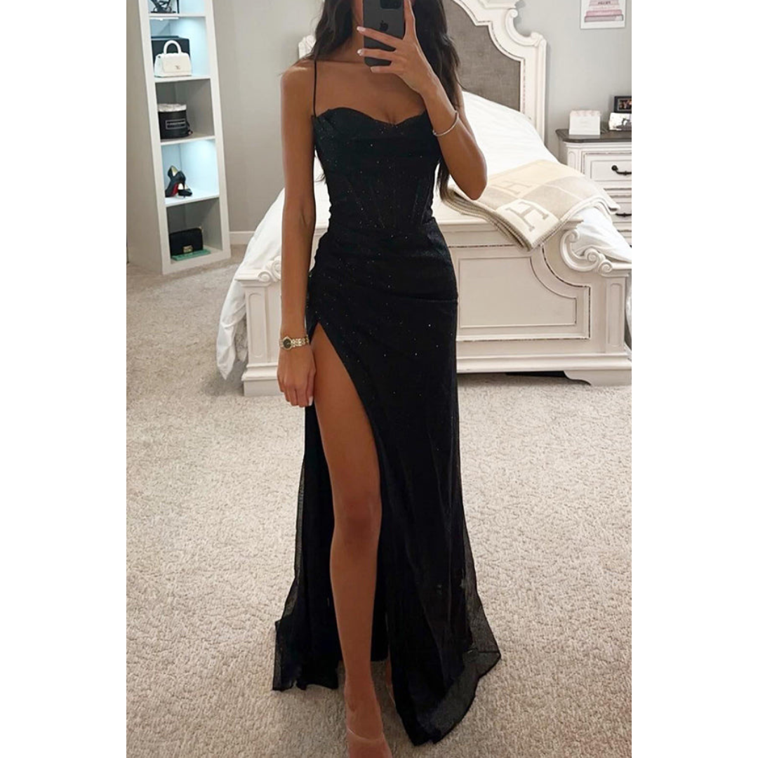 Kvinders Elegant Glitrende Korsetkjole | Maxi