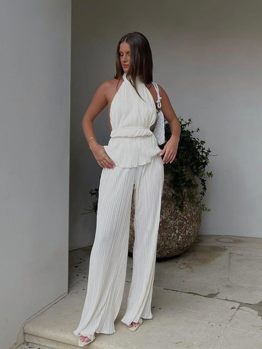 Two-Piece | Kvinders Elegant Halterneck Lounge Sæt