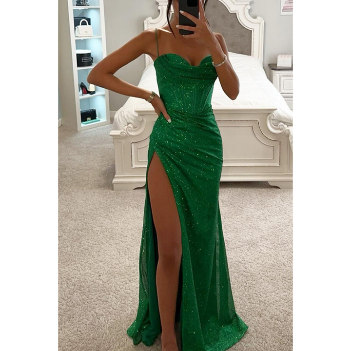 Kvinders Elegant Glitrende Korsetkjole | Maxi
