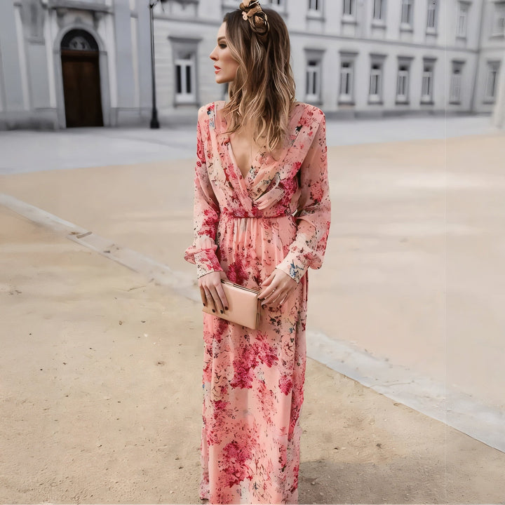 Kvinders Romantisk Elegant Blomsterkjole | Maxi