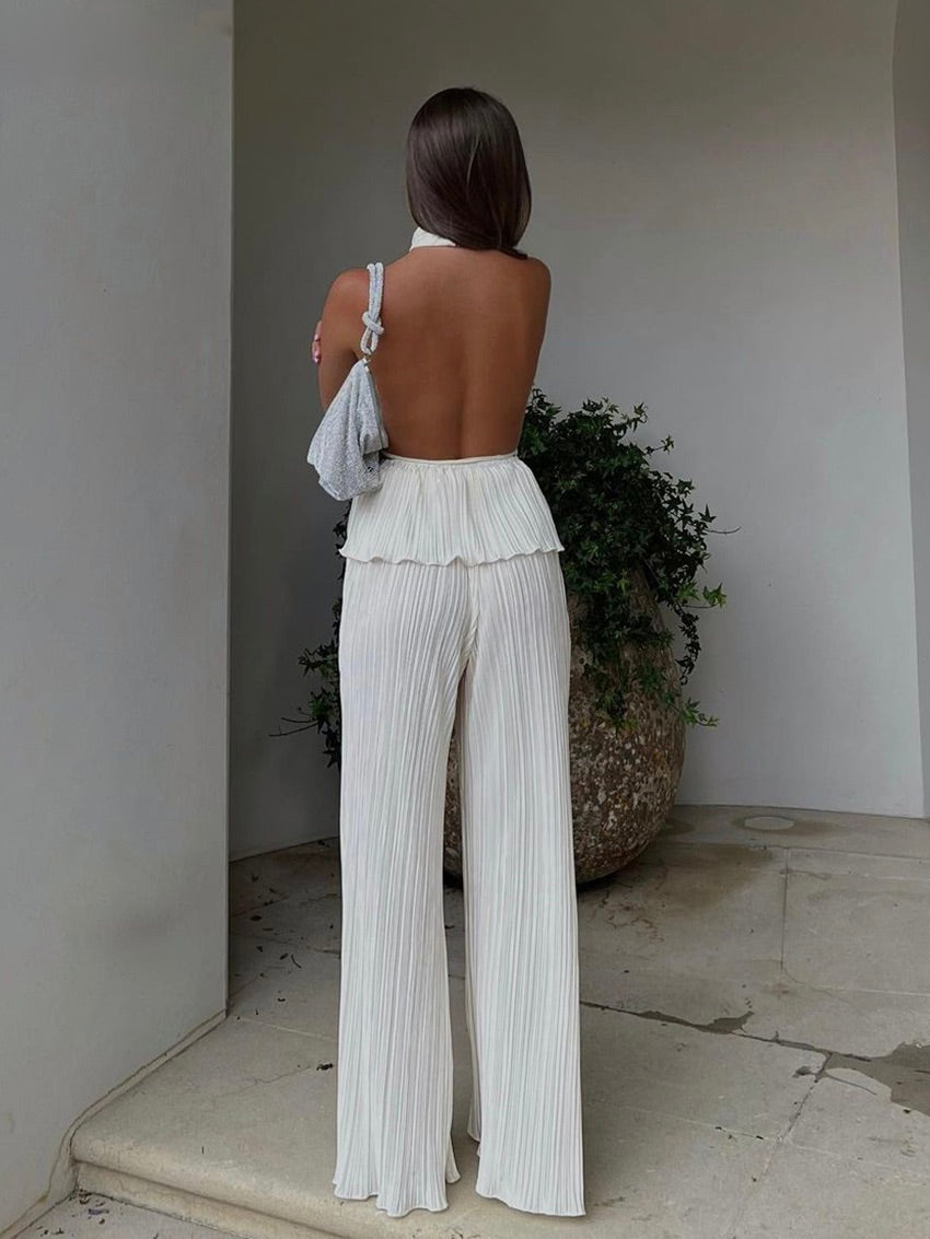 Two-Piece | Kvinders Elegant Halterneck Lounge Sæt