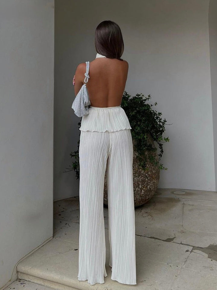 Two-Piece | Kvinders Elegant Halterneck Lounge Sæt