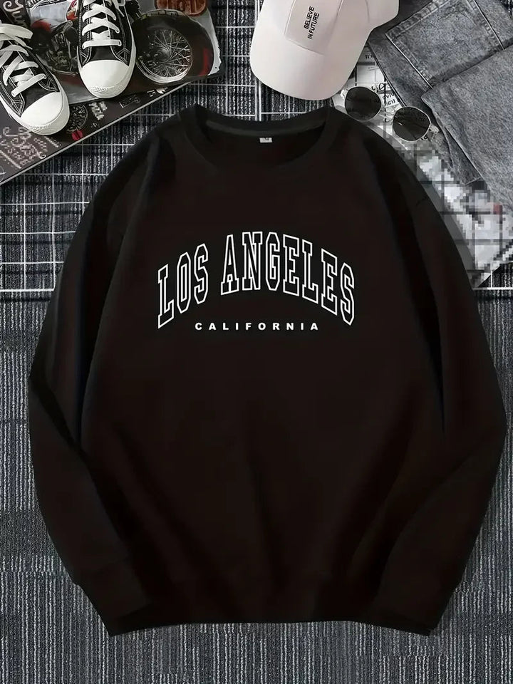 Sweatshirt dame afslappet pullover med tryk