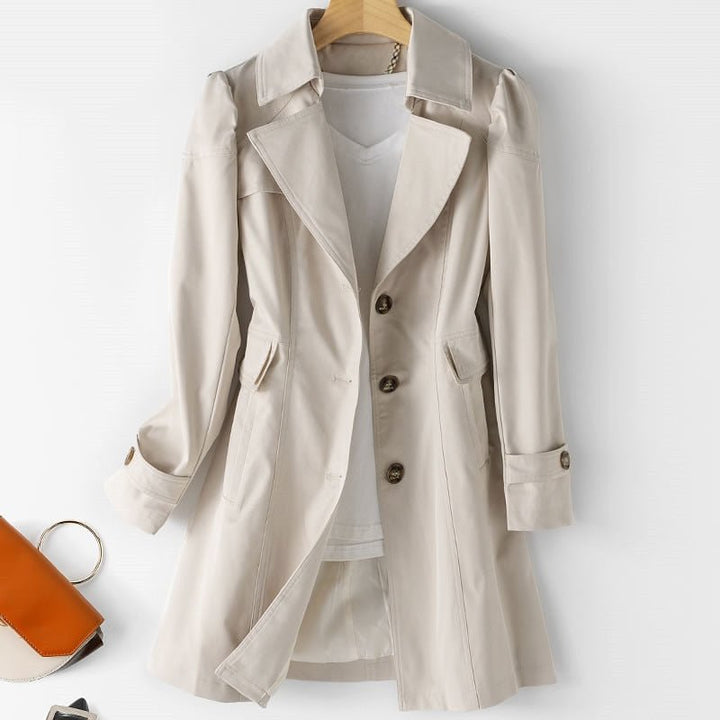 Dame trenchcoat med klassisk snit