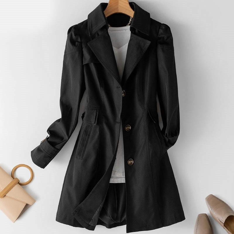 Dame trenchcoat med klassisk snit