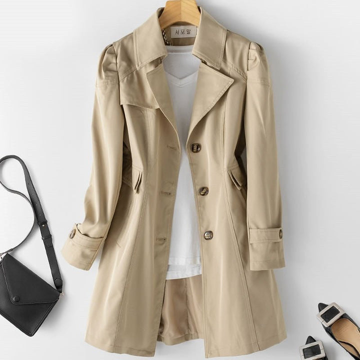 Dame trenchcoat med klassisk snit