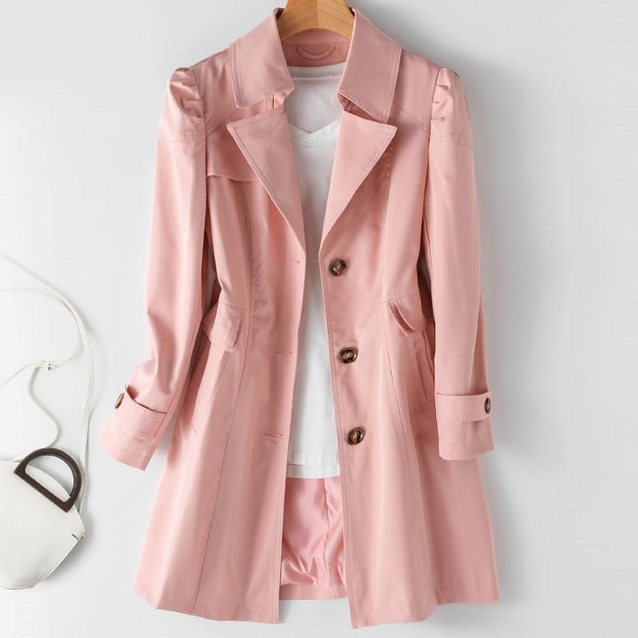Dame trenchcoat med klassisk snit