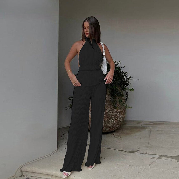 Two-Piece | Kvinders Elegant Halterneck Lounge Sæt