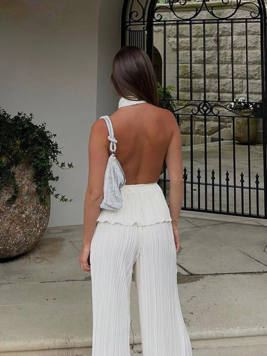 Two-Piece | Kvinders Elegant Halterneck Lounge Sæt