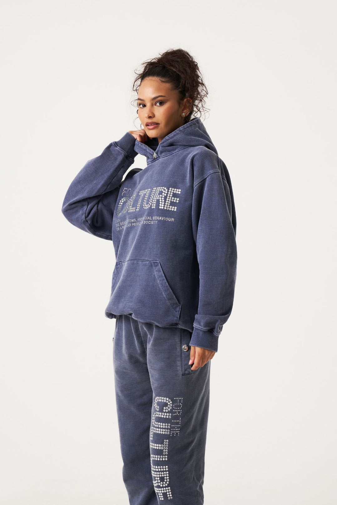 Robin trendy unisex hættetrøje i blå