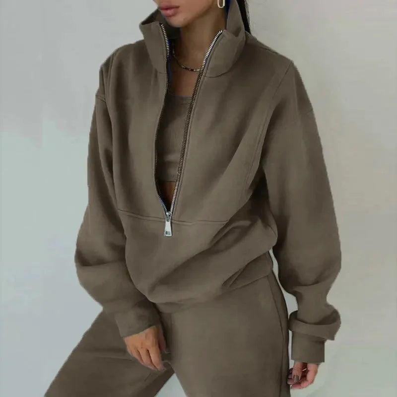 Sæt dame afslappet to delt outfit med løs pasform