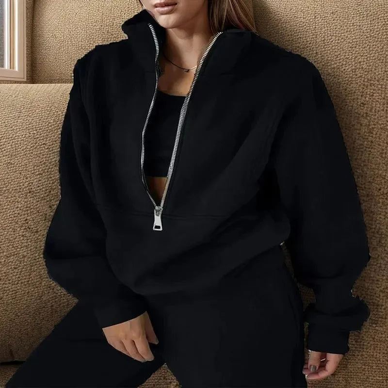 Sæt dame afslappet to delt outfit med løs pasform